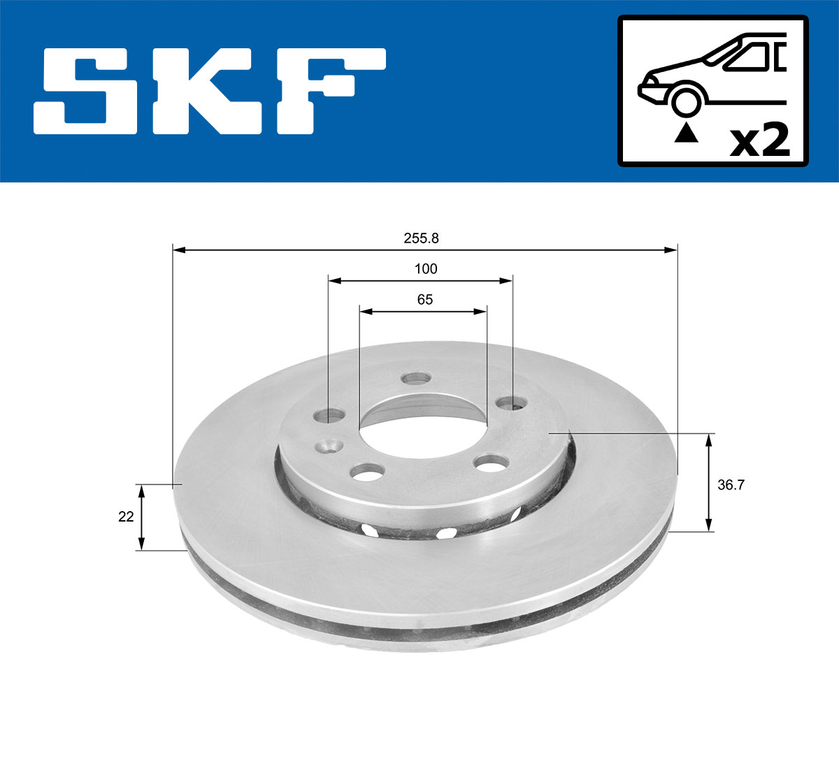 SKF VKBD 80003 V2 Disc frana